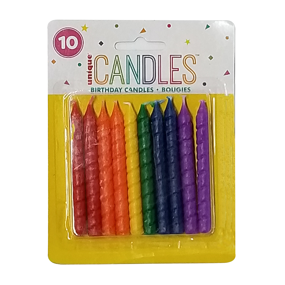 Rainbow Spiral Candles Edda's Cake Designs